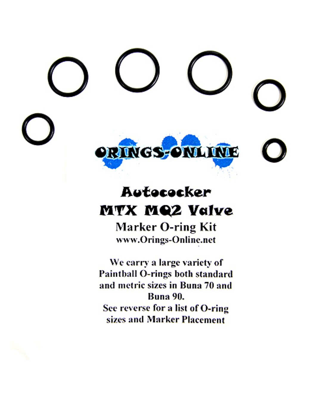 Autococker MTX MQ2 Valve O-ring Kit